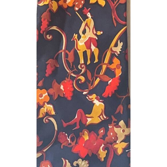 Salvatore Ferragamo Silk Tie - Equestrian theme - Navy Blue/Multicolor Necktie - Picture 5 of 14